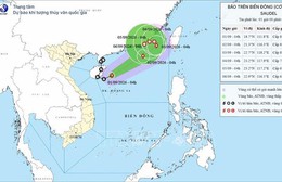 Bão số 5 giữ nguyên cường độ, di chuyển nhanh trên vùng biển phía Tây khu vực Bắc Biển Đông