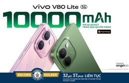 vivo V80 Lite 5G ra mắt tại Việt Nam, sở hữu pin 10.000mAh đạt Kỷ lục Guinness thế giới