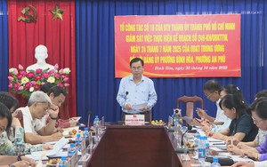 Thành ủy giám sát công tác lãnh đạo chỉ đạo và tổ chức mô hình chính quyền 2 cấp