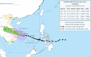 Bão số 13 tiến gần đất liền, mưa lớn và gió giật mạnh nguy cơ gây ngập lụt