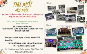 Họp mặt truyền thống lớp A1 – Trường Tuyên huấn Trung ương II nhân kỷ niệm 80 năm Cách mạng Tháng Tám và Quốc khánh 2/9