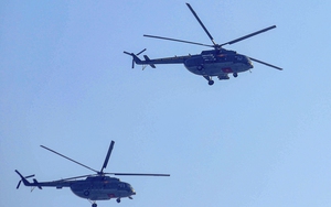 Trực thăng của quân đội, công an xuất quân bảo vệ Đại hội XIV của Đảng