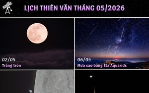 Tháng 5 xuất hiện nhiều hiện tượng thiên văn đáng chú ý, có 'Trăng xanh' cuối tháng