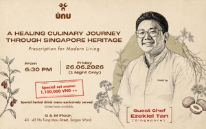 ÚNU ra mắt đêm tiệc ẩm thực thảo mộc và di sản Singapore cùng Chef Ezekiel Tan