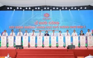 Khởi công Trường THPT Nam Đàn 1, Phó Thủ tướng Phạm Thị Thanh Trà kỳ vọng môi trường giáo dục chất lượng cao, nhân văn