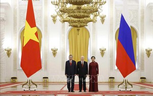 Tổng thống Liên bang Nga Vladimir Putin chủ trì Lễ đón Tổng Bí thư, Chủ tịch nước Tô Lâm