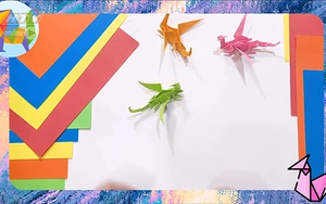 Gấp giấy Origami tạo hình con rồng