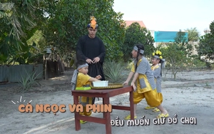 Bé Nhi, bé Ngọc và bé Phin học về sự sẻ chia