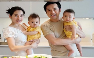 Dương Khắc Linh khéo léo cùng vợ chăm hai quý tử
