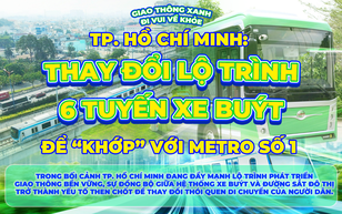 TP. Hồ Chí Minh: Thay đổi lộ trình 6 tuyến xe buýt để "khớp" với Metro 1
