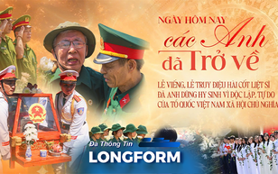 Lễ viếng, lễ truy điệu hài cốt liệt sĩ đã anh dũng hy sinh vì độc lập, tự do của Tổ quốc Việt Nam xã hội chủ nghĩa: Ngày hôm nay các Anh đã trở về