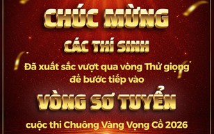 Danh sách thí sinh vào Vòng Sơ tuyển Chuông vàng vọng cổ 2026