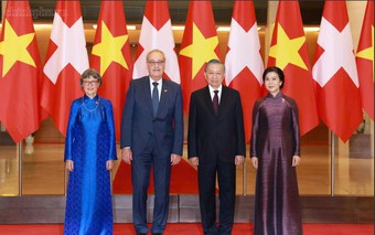 Tổng Bí thư, Chủ tịch nước Tô Lâm chủ trì Lễ đón Tổng thống Liên bang Thụy Sĩ thăm chính thức Việt Nam