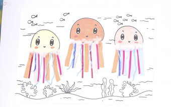 Sáng tạo cùng vải vụn và len: Bức tranh "Đại dương xanh" đầy màu sắc