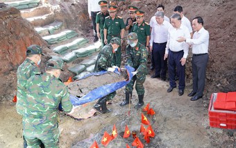 TP. Hồ Chí Minh: Cập nhật tiến độ tìm kiếm, quy tập hài cốt liệt sĩ tại Công viên Lê Thị Riêng