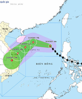 Cơn bão số 12 mạnh lên, lũ trên các sông từ Quảng Trị đến Quảng Ngãi có khả năng vượt báo động 3