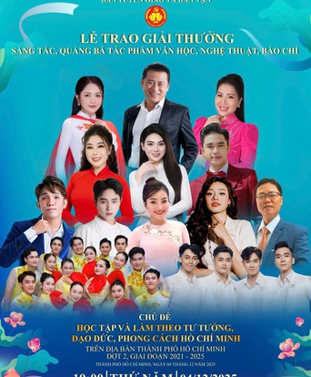 Lễ trao Giải thưởng Sáng tác, Quảng bá tác phẩm văn học nghệ thuật báo chí chủ đề "Học tập và làm theo tư tưởng, đạo đức, phong cách Hồ Chí Minh" trên địa bàn TP.HCM đợt II, giai đoạn 2021 - 2025