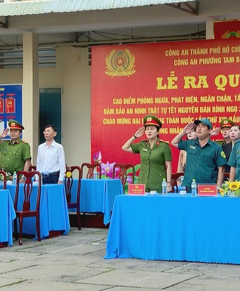 Công an phường Tam Bình xuất quân cao điểm tấn công, trấn áp tội phạm, bảo đảm ANTT Tết Bính Ngọ 2026