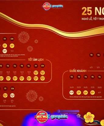 NewZgraphic: Chi tiết lịch nghỉ lễ, Tết trong năm 2026