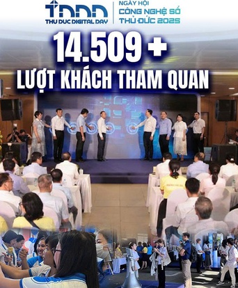 Lần đầu tiên tại Metro, Ngày hội Công nghệ số Thủ Đức - Thu Duc Digital Day 2025 thu hút hơn 14.509 lượt khách tham gia
