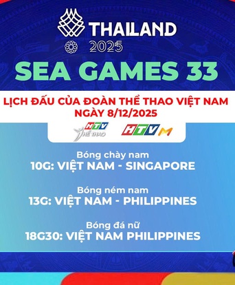 SEA Games 33 - Lịch thi đấu ngày 8/12: Bóng đá Nữ Việt Nam gặp Philippines