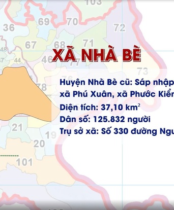 Xã Nhà Bè được thành lập từ thị trấn Nhà Bè và 3 xã