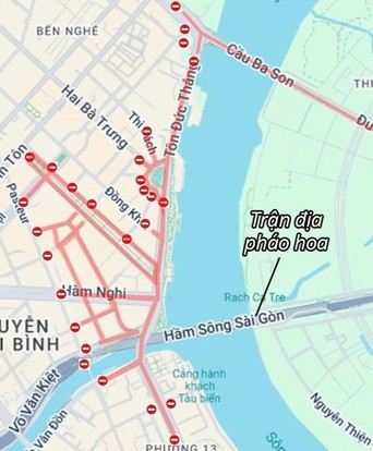TPHCM: Cấm nhiều tuyến đường phục vụ bắn pháo hoa mừng 80 năm Quốc khánh