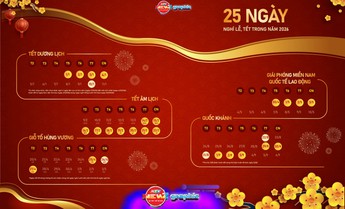 NewZgraphic: Chi tiết lịch nghỉ lễ, Tết trong năm 2026