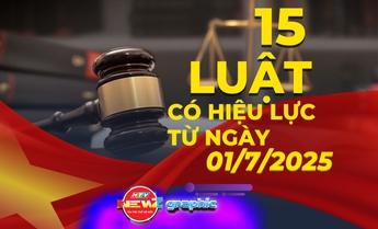 NewZgraphic: 15 Luật chính thức có hiệu lực từ ngày 1/7/2025