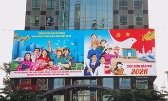 TP. Hồ Chí Minh trang hoàng rực rỡ chào mừng Đại hội XIV của Đảng