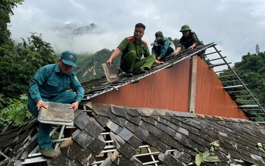 Điện Biên: Lực lượng vũ trang tham gia khắc phục hậu quả mưa lớn