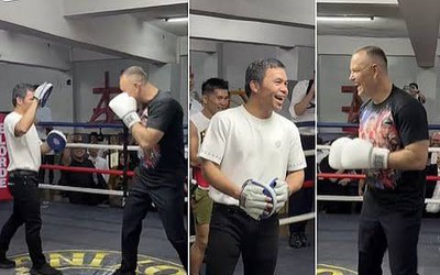 Tổng thống Ba Lan tập quyền anh cùng Pacquiao