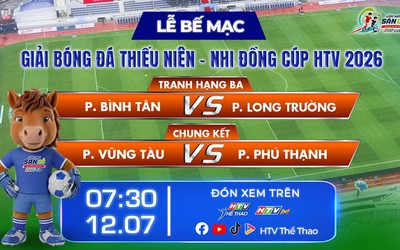 Trực tiếp: Lễ bế mạc, tranh hạng Ba và chung kết U13 Giải bóng đá "Ước mơ sân cỏ" - Cúp HTV 2026