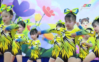 Gần 300 trẻ mầm non tham gia Hội thi Aerobic – Aerobic Dance tại phường An Phú