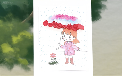 Góc nhỏ kỳ diệu: Sáng tạo vẽ tranh từ cánh hoa bỏ đi