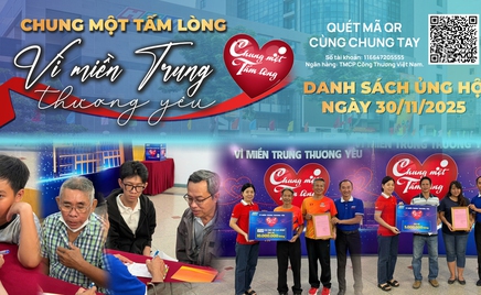Danh sách khán giả ủng hộ Quỹ "Chung một tấm lòng: Vì miền Trung thương yêu" từ ngày 16 giờ ngày 29/11/2025 đến 16 giờ ngày 30/11/2025