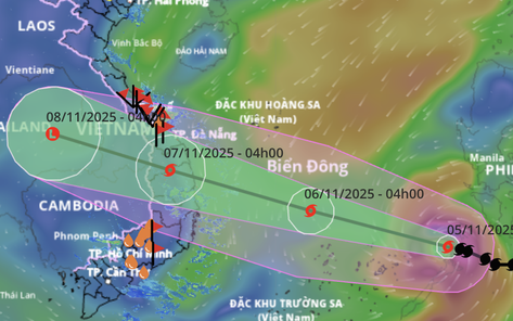 Bão Kalmaegi đã vào Biển Đông, hôm nay cường độ có thể mạnh lên cấp 14, giật cấp 17
