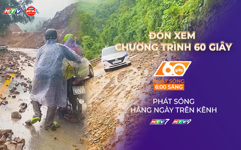 Chương trình 60 Giây ngày 29/10/2025 | Sạt lở Đèo Khánh Sơn (Khánh Hòa): Tỉnh lộ 9 ách tắc nhiều điểm do mưa lớn