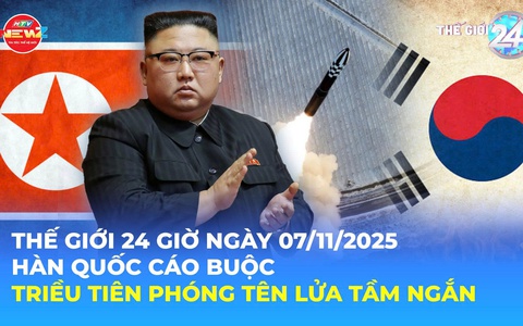 Thế giới 24 Giờ ngày 7/11/2025 | Hàn Quốc: Triều Tiên phóng tên lửa tầm ngắn