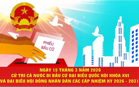 Ngày 15/3/2026 - Cử tri cả nước đi bầu cử Đại biểu Quốc hội khóa XVI và Đại biểu HĐND các cấp nhiệm kỳ 2026-2031