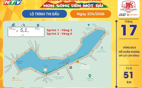 Giới thiệu Chặng 17 Cúp Truyền hình 2026: Vòng đua Hồ Xuân Hương (Đà Lạt)