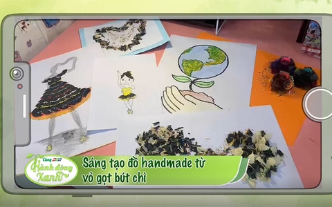 Giải nhất đợt 3: Sáng tạo đồ handmade từ vỏ gọt bút chì