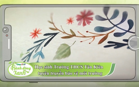 Giải nhất đợt 4: Học sinh trường THCS Tân Kiên tuyên truyền bảo vệ môi trường