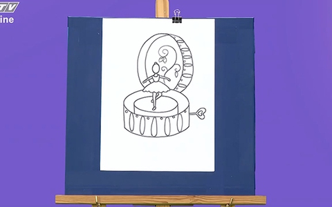 Cách vẽ hộp nhạc