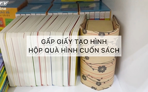 Cách gấp hộp quà hình quyển sách