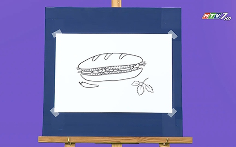 Cách vẽ bánh mì