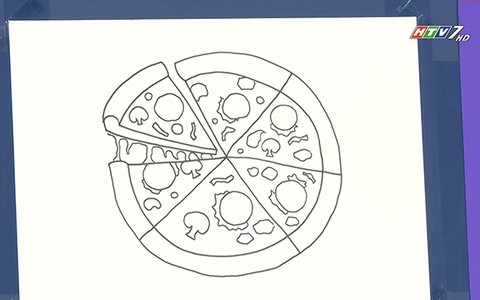 Cách vẽ bánh pizza