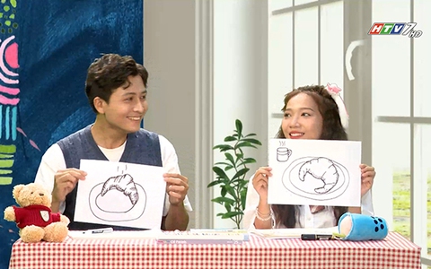 Cách vẽ bánh sừng bò