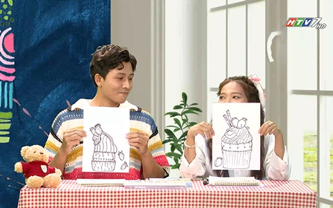 Cách vẽ bánh cupcake