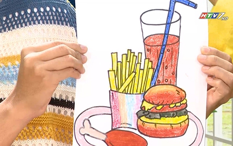 Cách vẽ bánh hamburger